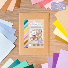 Load image into Gallery viewer, Alphabet Letter W Card Kit | Iris Folding Initial Card Making Kit | Beginner Craft Kit
