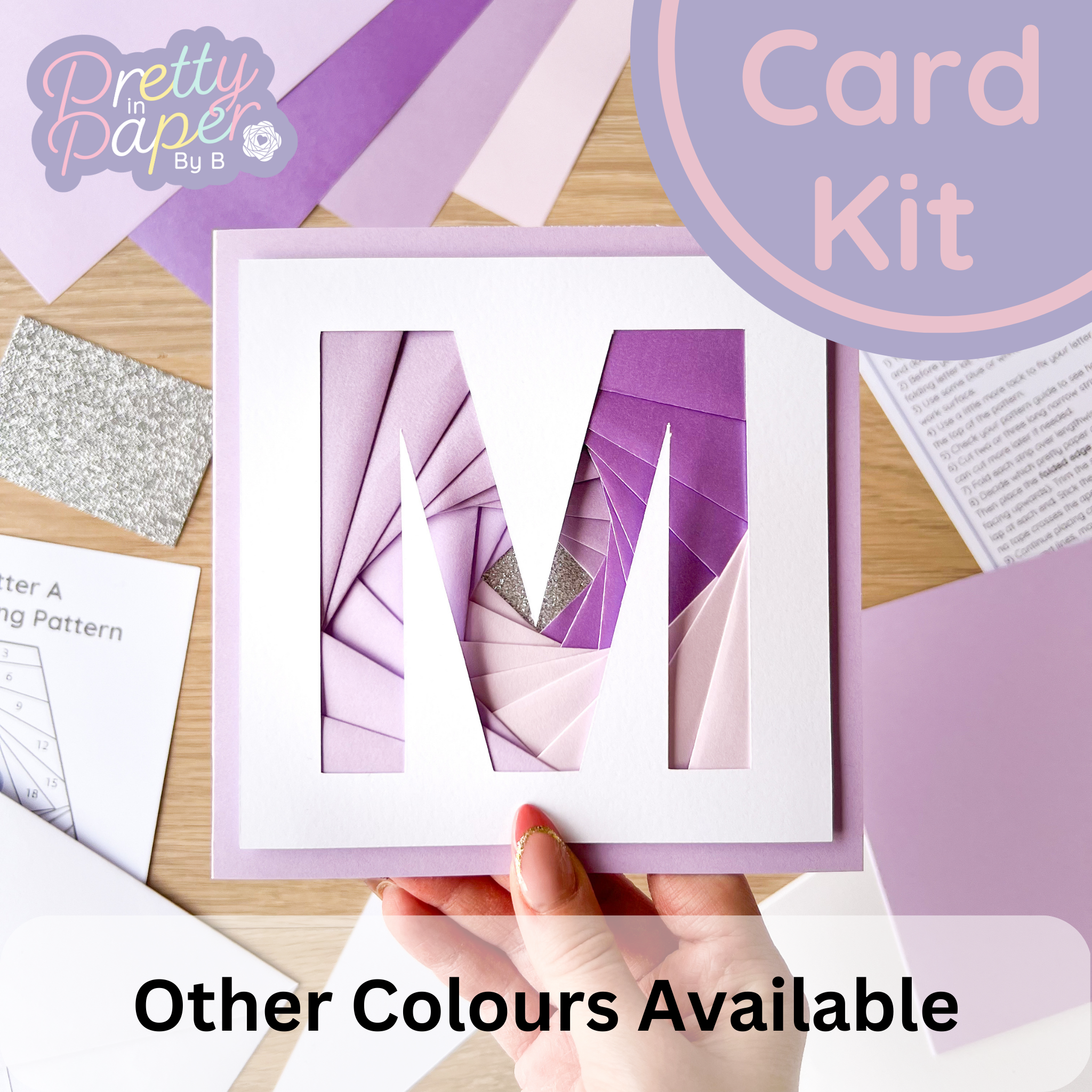 Alphabet Letter M Card Kit | Iris Folding Card Making Kit | Beginner ...