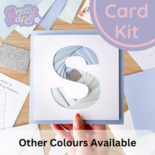 Load image into Gallery viewer, Alphabet Letter S Card Kit | Iris Folding Initial Card Making Kit | Intermediate Craft Kit
