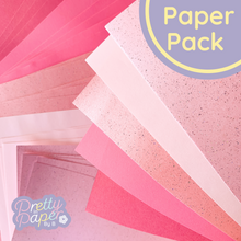 Load image into Gallery viewer, Candyfloss Pink plain and sparkle paper
