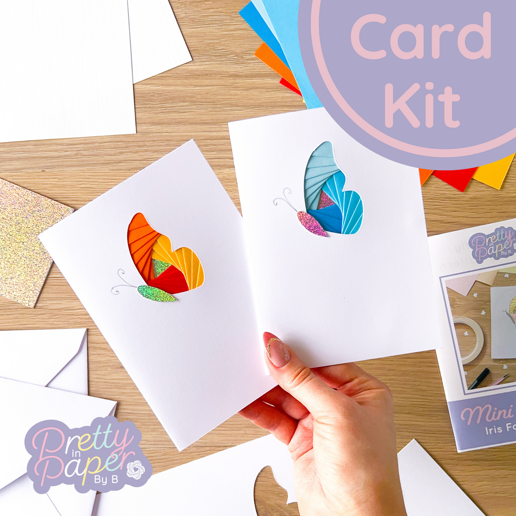 Card Making Kit Butterfly Wing | Mini Iris Folding Card Kit | Beginner