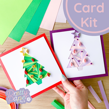 Load image into Gallery viewer, Christmas Tree Card Making Iris Folding Quilling
