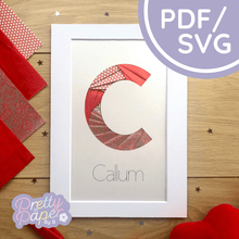Load image into Gallery viewer, Iris Folding Letter C Template
