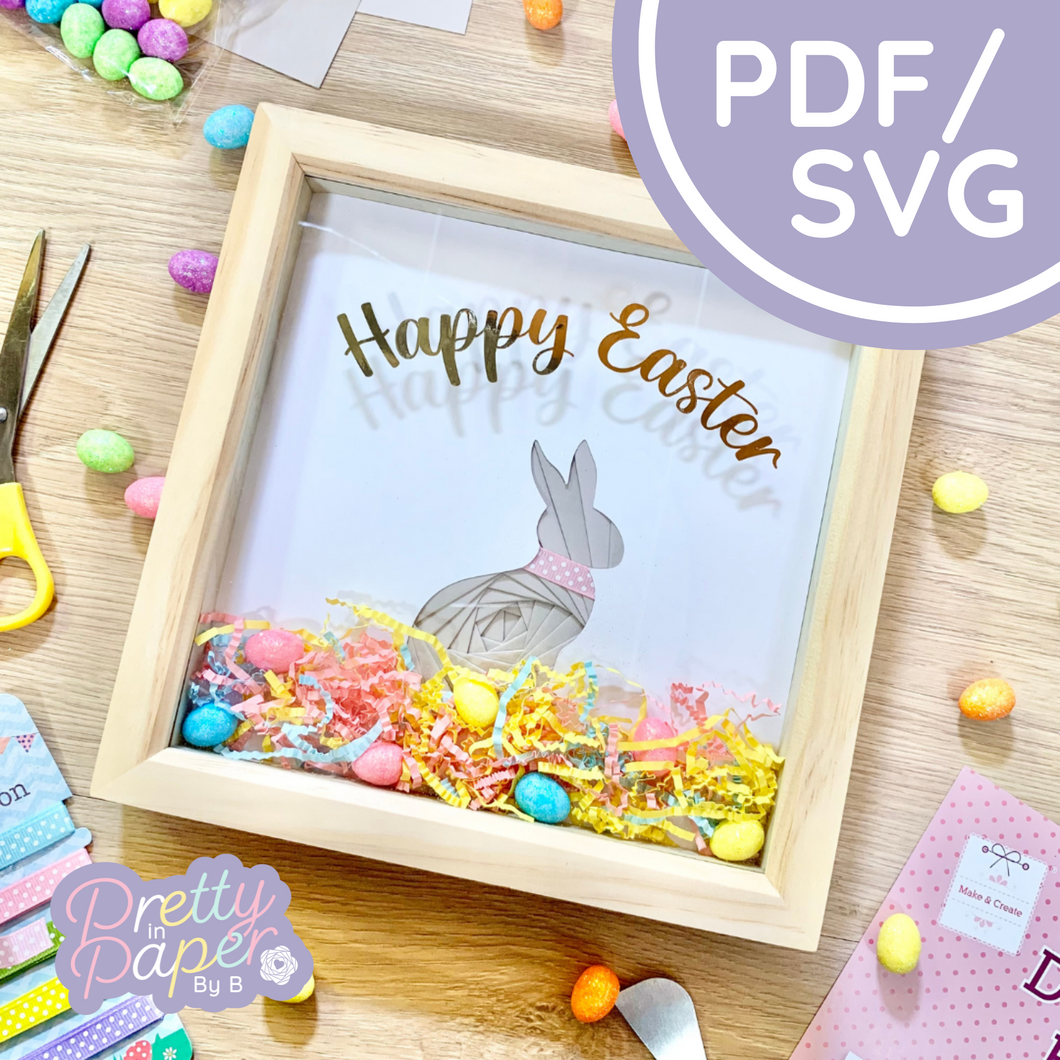 Bunny Iris Folding Pattern PDF & SVG | Rabbit Beginner Download Cut File | Easter Card Making Template
