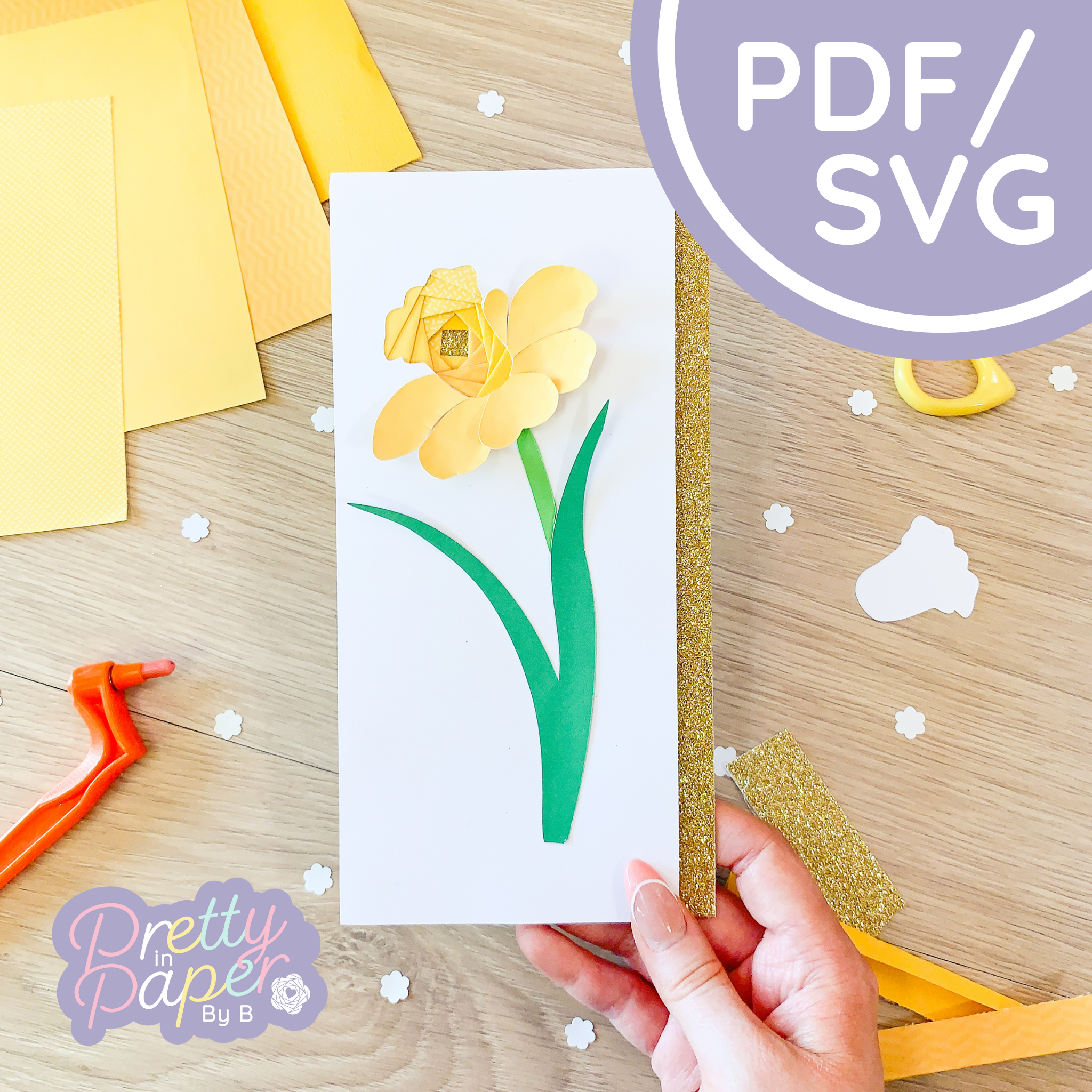 Daffodil Iris Folding Pattern PDF & SVG | Beginner Printable Download ...