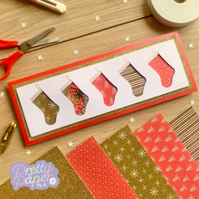 Load image into Gallery viewer, Iris Folding Christmas Stocking Template
