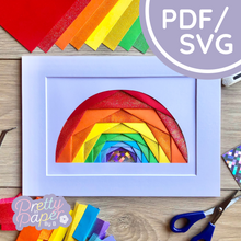 Load image into Gallery viewer, Large Rainbow Iris Folding Pattern
