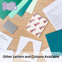 Load image into Gallery viewer, Alphabet Letter Z Card Kit | Iris Folding Initial Card Making Kit | Beginner Craft Kit
