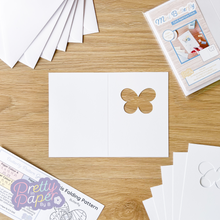 Load image into Gallery viewer, Mini Butterfly Card Apertures A6 (Pack of 6) | White Card Blanks &amp; Envelopes x6
