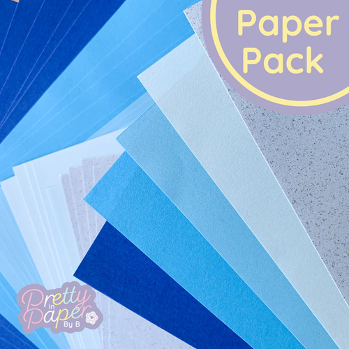 Ocean blue pearl sparkle paper