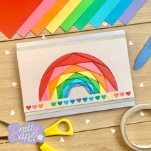 Load image into Gallery viewer, Iris Folding Rainbow Template
