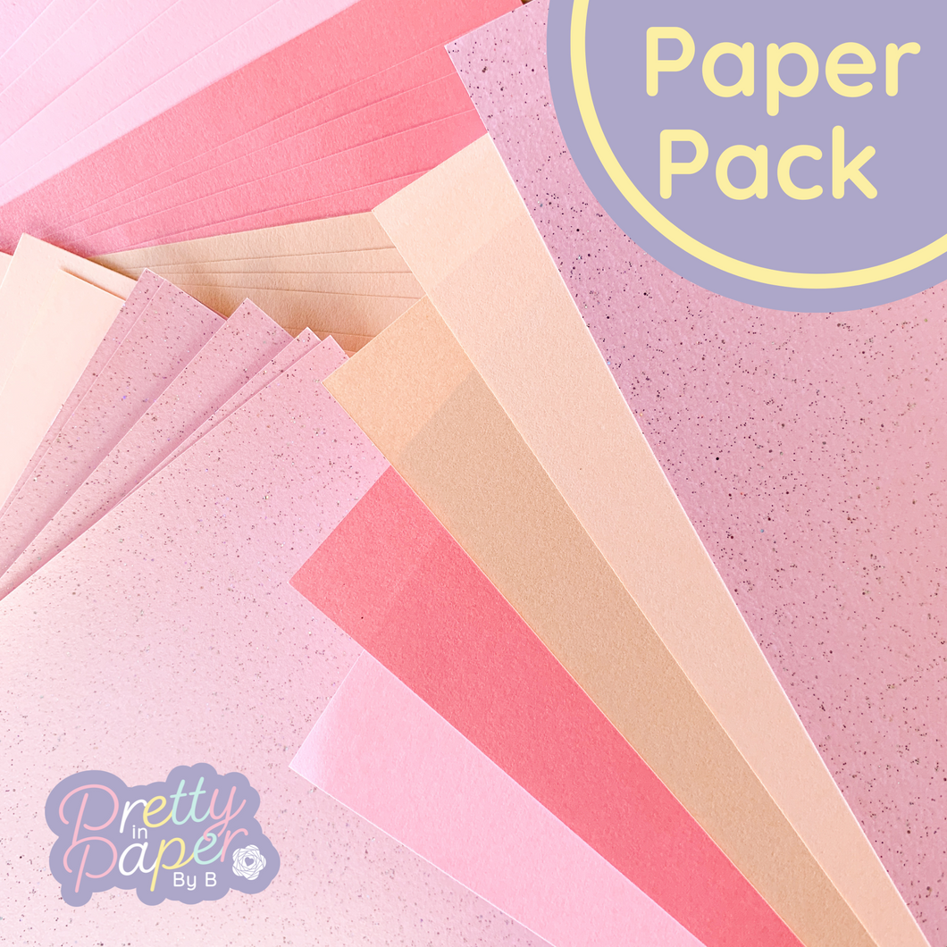 Rose gold pink pearl sparkle paper