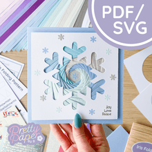 Load image into Gallery viewer, Snowflake Iris Folding Pattern
