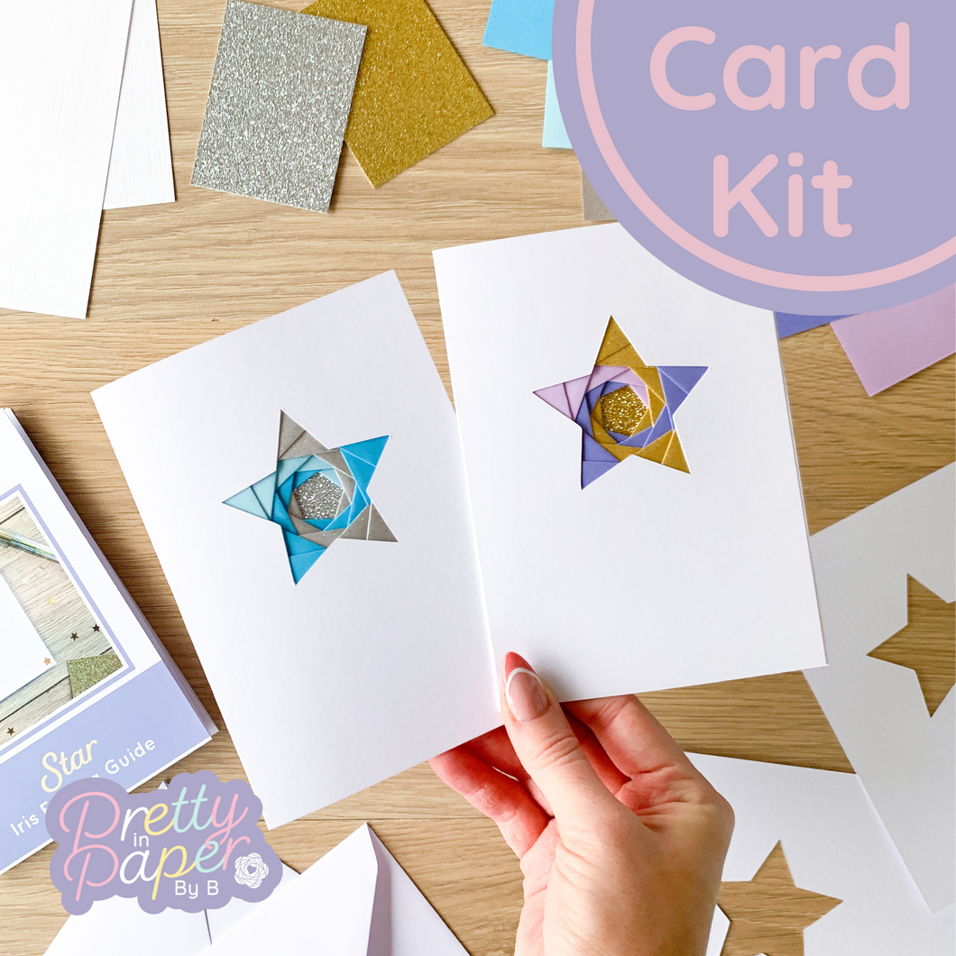 Star iris folding card kit
