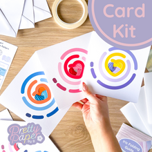 Load image into Gallery viewer, Sweet Heart Card Making Kit | Charity Craft Kit | Iris Folding Kit | Beginner Letterbox Gift
