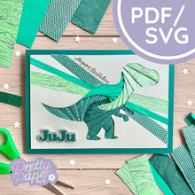 Load image into Gallery viewer, Dinosaur Template Iris Folding
